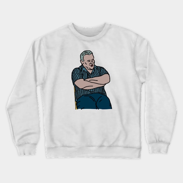 Portrait Irish Uncle Matt Memes Crewneck Sweatshirt by ellenhenryart